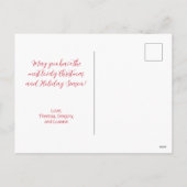 Roze Suiker Plum Fairy Vintage Kerst Briefkaart (Achterkant)