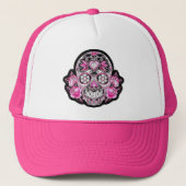 Roze suiker Schaal en Roos Trucker Pet (Voorkant)