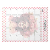 Roze Suiker Schedel Gewicht Tracker Notitieblok (Voorkant)