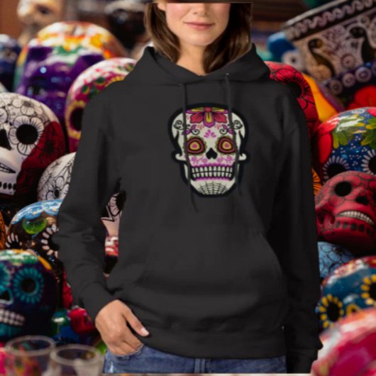 Roze Suiker Schedel Hoodie
