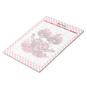 Roze suiker schedel stappen tracker notitieblok (Schuin)