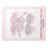 Roze suiker schedel stappen tracker notitieblok (Voorkant)