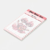 Roze suiker schedel stappen tracker post-it® notes (Schuin)