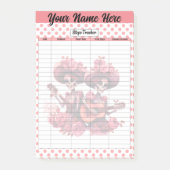 Roze suiker schedel stappen tracker post-it® notes (Voorkant)