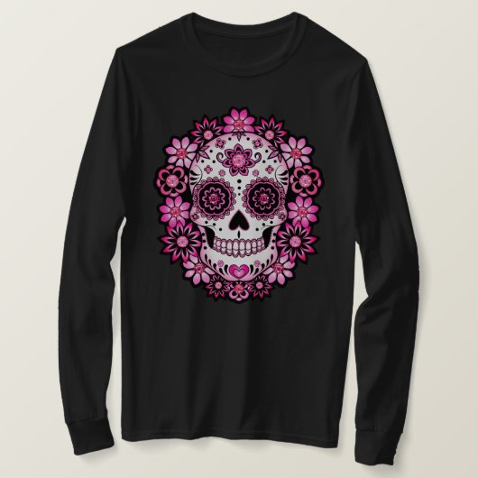 Roze Suiker Schedel T-shirt (Design voorkant)