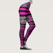 Roze suiker schedestreep leggings (Rechts)