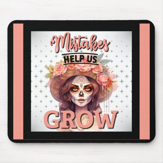 Roze Suiker Skull Delights Muismat (Voorkant)