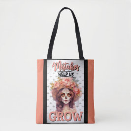 Roze Suiker Skull_Grow Tote Bag