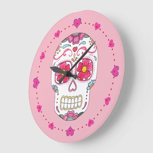 Roze Suiker Wandsluiting Grote Klok (Hoek)