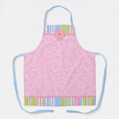 Roze suikerkoekjes en stripes schort (Voorkant)
