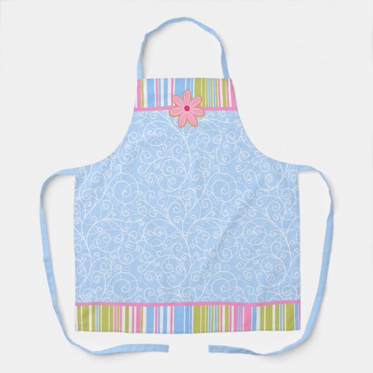 Roze suikerkoekjes en stripes schort (Voorkant)