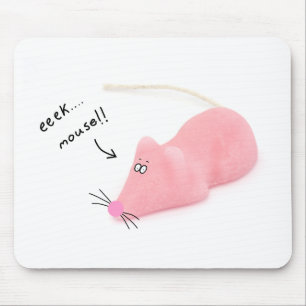 roze suikermuis " eek muis " - muis met een nieuwe muismat