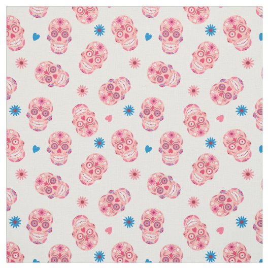 Roze suikerpatroon stof (Swatch)