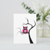 Roze suikerriet Huid Owl in het Briefkaart van de (Staand voorkant)