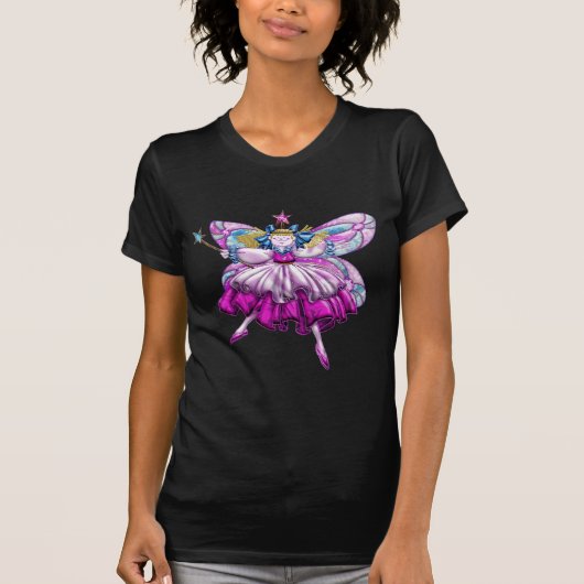 roze suikerriet melkachtig faux juwelen t-shirt (Voorkant)