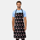 Roze suikerschedel Dag van de dode kat Schort (Gedragen)