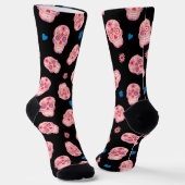 Roze suikerstroop Dag van de dood Sokken (Gebogen)