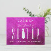 Roze Suitup Ik ben m'n huisvrouw Kaart (Staand voorkant)