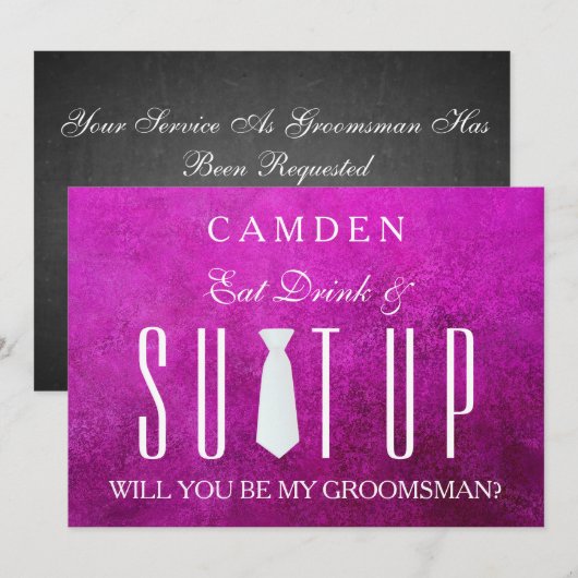 Roze Suitup Ik ben m'n huisvrouw Kaart (Voorkant / Achterkant)