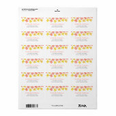 Roze Summer Daisy Pop Flowers Fun Birthday Adres Etiket (Full Sheet)