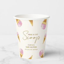 Roze Summer Scoop Ice Cream Lijst Baby shower