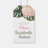 Roze Summertime Glam | Bachelorette Hartelijk dank Cadeaulabel (Voorkant)
