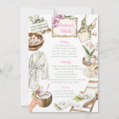 Roze Summertime Glam | Bachelorette Weekend Kaart (Achterkant)