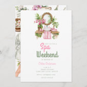 Roze Summertime Glam | Bachelorette Weekend Kaart (Voorkant / Achterkant)