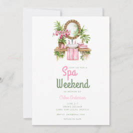 Roze Summertime Glam | Bachelorette Weekend Kaart