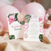 Roze Summertime Glam | Bachelorette Weekend Kaart