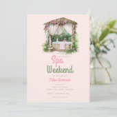 Roze Summertime Glam | Bachelorette Weekend Kaart (Staand voorkant)