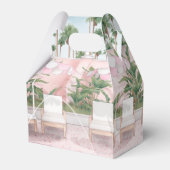 Roze Summertime Glam | Pool Party Bedankdoosjes (Achterkant)