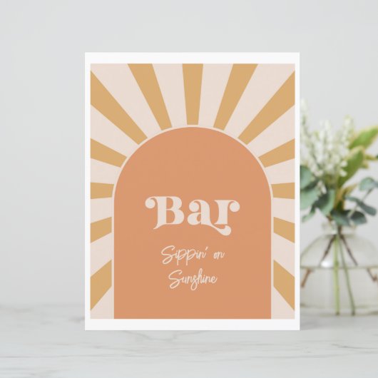 Roze Sun Bar Teken (Staand voorkant)