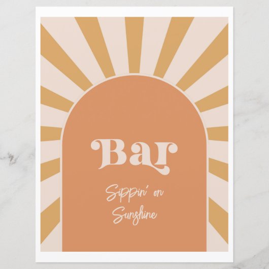 Roze Sun Bar Teken (Voorkant)