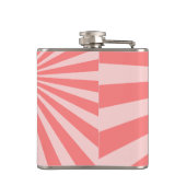 Roze Sunburst "Voeg Jouw namen toe" Heupfles (Achterkant)