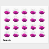 Roze Sunflower Return-adres Ronde Sticker (Vel)