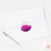 Roze Sunflower Return-adres Ronde Sticker (Envelop)