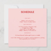 Roze Sunnies Beach vrijgezellenweekend Kaart (Achterkant)