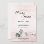 Roze Sunrise Mountain Bridal Shower Kaart (Voorkant)