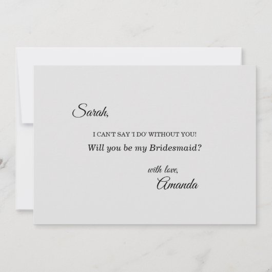 Roze Sunrise Mountain Bridesmaid proposal Kaart (Achterkant)