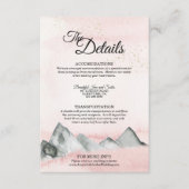 Roze Sunrise Mountain - Kaart met details (Voorkant)