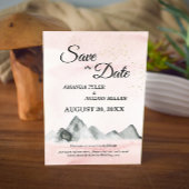 Roze Sunrise Mountain Wedding Save the Date