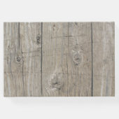 Roze Sunset Bloom Floral Lijst bruiloft gastenboek (Achterkant)