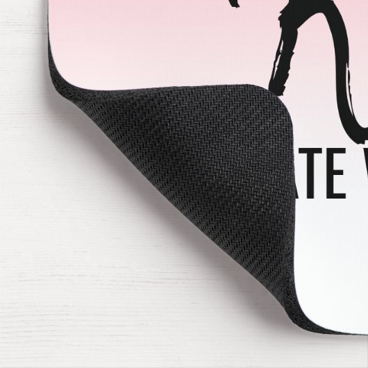 Roze Sunset Gradient Monogram Muismat (Hoek)