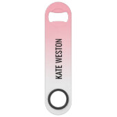 Roze Sunset Gradient Monogram Speed Flessenopener (Achterkant)