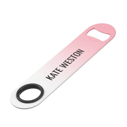 Roze Sunset Gradient Monogram Speed Flessenopener (Achterkant Gekanteld)