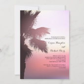 Roze Sunset Invitation Kaart (Voorkant)