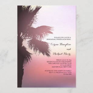 Roze Sunset Invitation Kaart