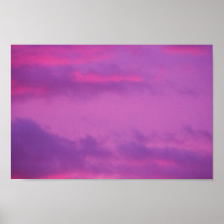 Roze Sunset Sky, Ohio. Poster