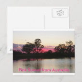 Roze Sunset uit Australië Briefkaart (Voorkant / Achterkant)
